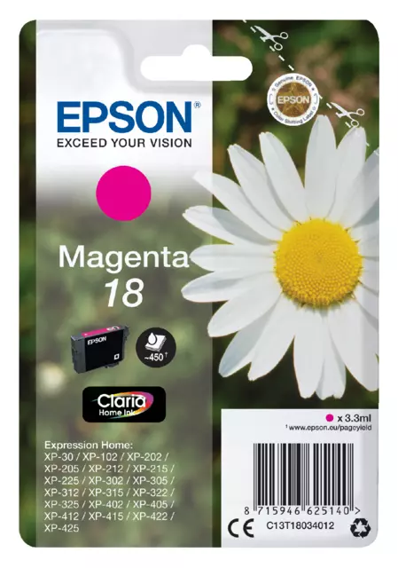 Inktcartridge Epson 18 T1803 rood