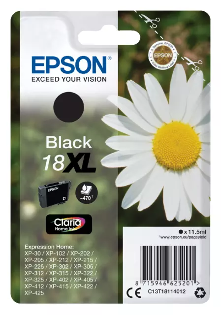 Een Inktcartridge Epson 18XL T1811 zwart koop je bij Tonerinktshop