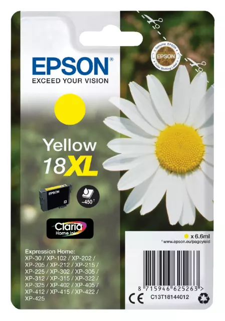 Buy your Inktcartridge Epson 18XL T1814 geel at QuickOffice BV