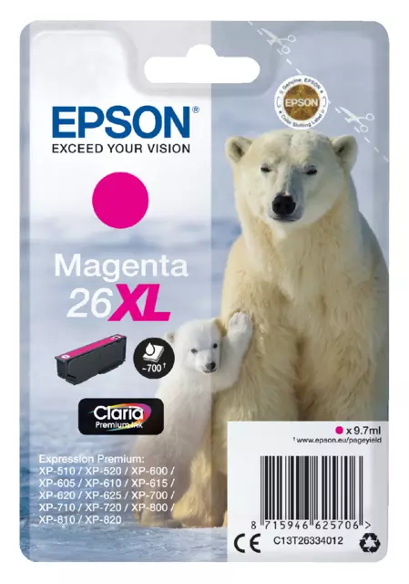 Buy your Inktcartridge Epson 26XL T2633 rood at QuickOffice BV