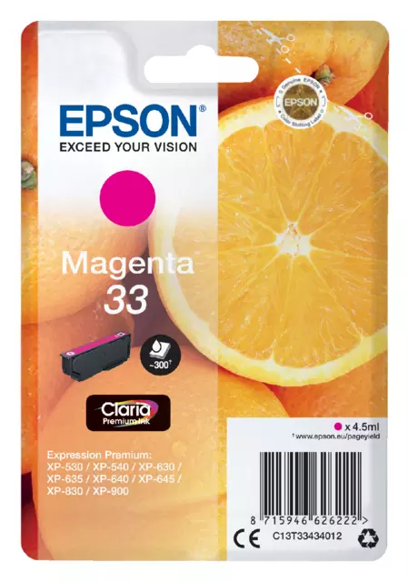 Inktcartridge Epson 33 T3343 rood