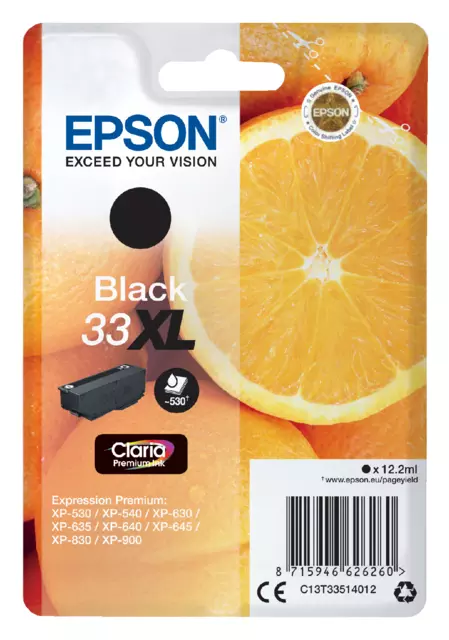 Een Inktcartridge Epson 33XL T3351 zwart koop je bij KantoorProfi België BV