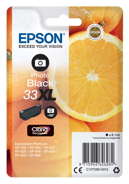 Buy your Inktcartridge Epson 33XL T3361 foto zwart at QuickOffice BV