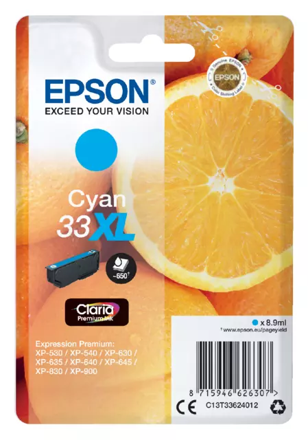 Buy your Inktcartridge Epson 33XL T3362 blauw at QuickOffice BV