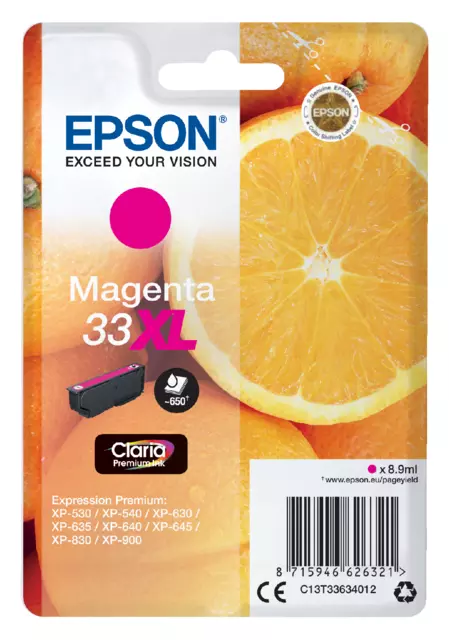 Een Inktcartridge Epson 33XL T3363 rood koop je bij KantoorProfi België BV