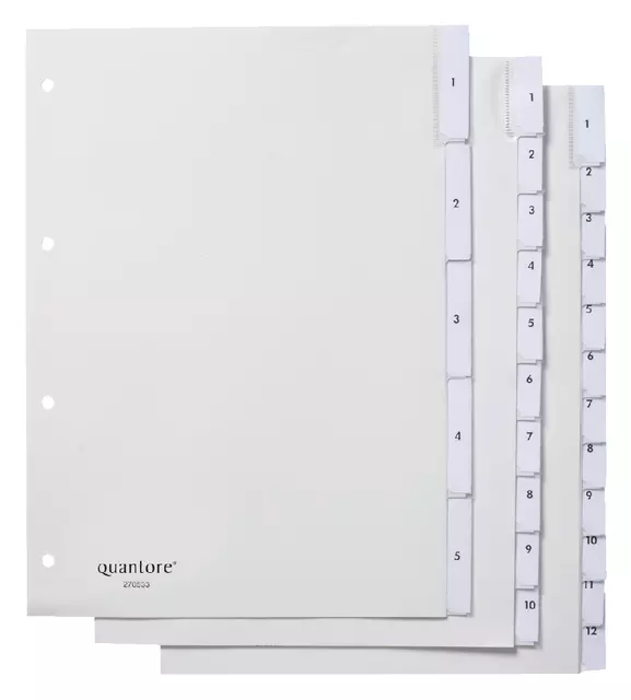 Een Tabbladen Quantore 4-gaats 5-delig met venster wit PP koop je bij Van Leeuwen Boeken- en kantoorartikelen