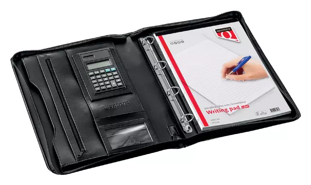 Een Schrijfmap Quantore A4 met rits en calculator koop je bij Kantoorvakhandel van der Heijde