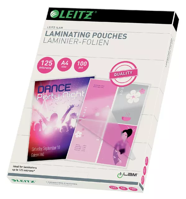 Een Lamineerhoes Leitz iLAM A4 2x125micron EVA 100stuks koop je bij Van Leeuwen Boeken- en kantoorartikelen