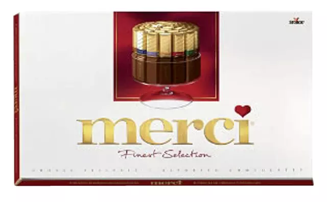 Een Chocolade Merci finest selection 400gr koop je bij KantoorProfi België BV