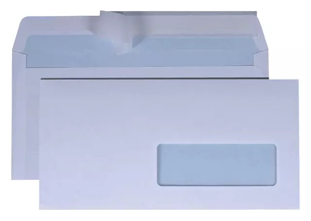 Een Envelop Quantore 110x220mm venster 3x10cm rechts zelfkl 25st koop je bij Goedkope Kantoorbenodigdheden