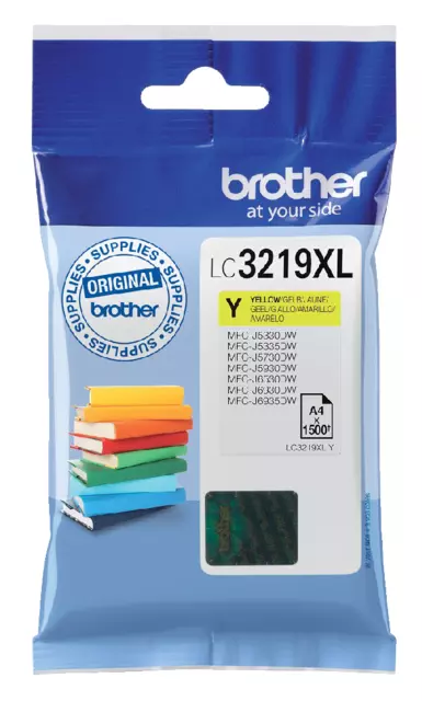 Een Inktcartridge Brother LC-3219XLY geel koop je bij Totaal Kantoor Goeree