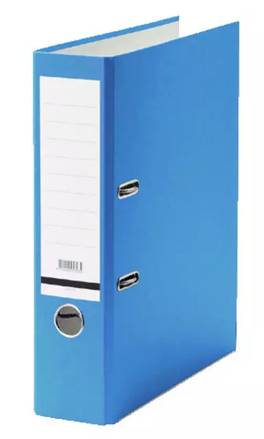 Een Ordner Qbasic A4 80mm karton blauw koop je bij Van Leeuwen Boeken- en kantoorartikelen