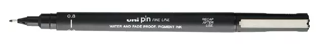 Een Fineliner Uni-ball Pin 0.8mm zwart koop je bij EconOffice