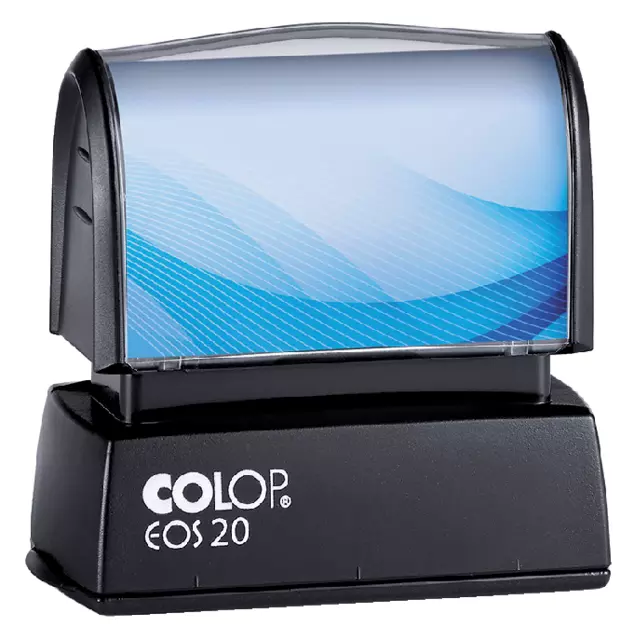 Een Stempel Colop EOS 20 flashsysteem 14x38mm met stempelplaat zwart koop je bij NiceSupplies.nl