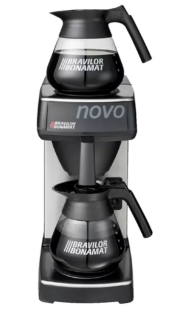 Een Koffiezetapparaat Bravilor Novo inclusief glazen kan koop je bij KantoorProfi België BV