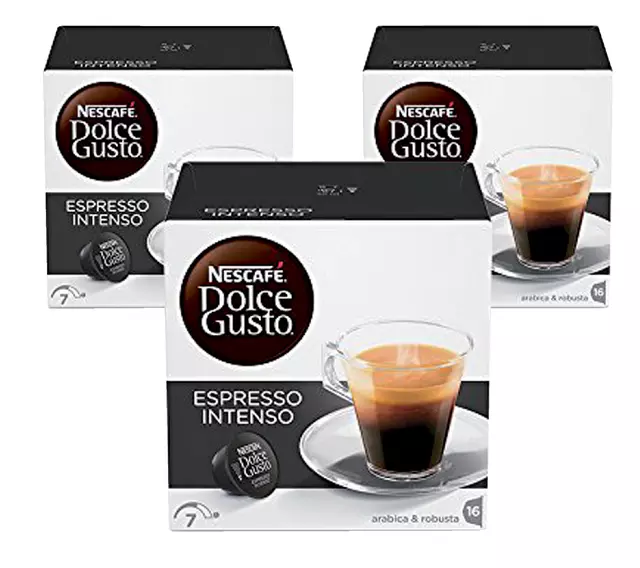 Een Koffiecups Dolce Gusto Espresso Intenso 16 stuks koop je bij Kantoorvakhandel van der Heijde