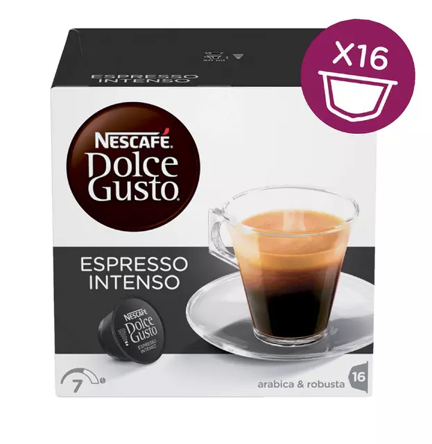 Een Koffiecups Dolce Gusto Espresso Intenso 16 stuks koop je bij Totaal Kantoor Goeree