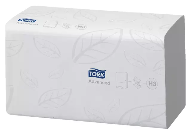 Een Handdoek Tork H3 Advanced Z-gevouwen 2-laags wit 290163 koop je bij Totaal Kantoor Goeree
