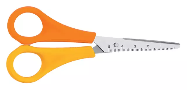 Een Kinderschaar Westcott 130mm spitse punt linkshandig geel/oranje koop je bij MV Kantoortechniek B.V.