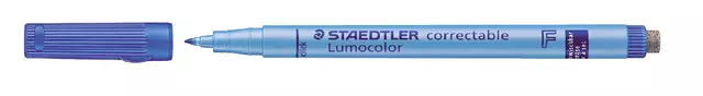 Een Viltstift Staedtler Lumocolor 305 non permanent correctable F blauw koop je bij EconOffice