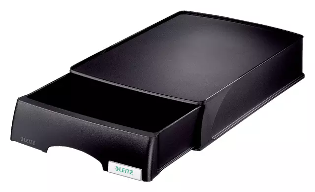 Een Brievenbak Leitz Plus met lade A4 maxi zwart koop je bij Kantoorvakhandel van der Heijde