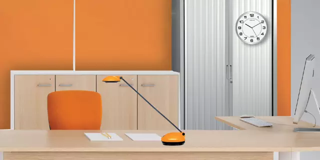 Een Wandklok Unilux Attraction Ø 22cm lichtgrijs/wit koop je bij EconOffice