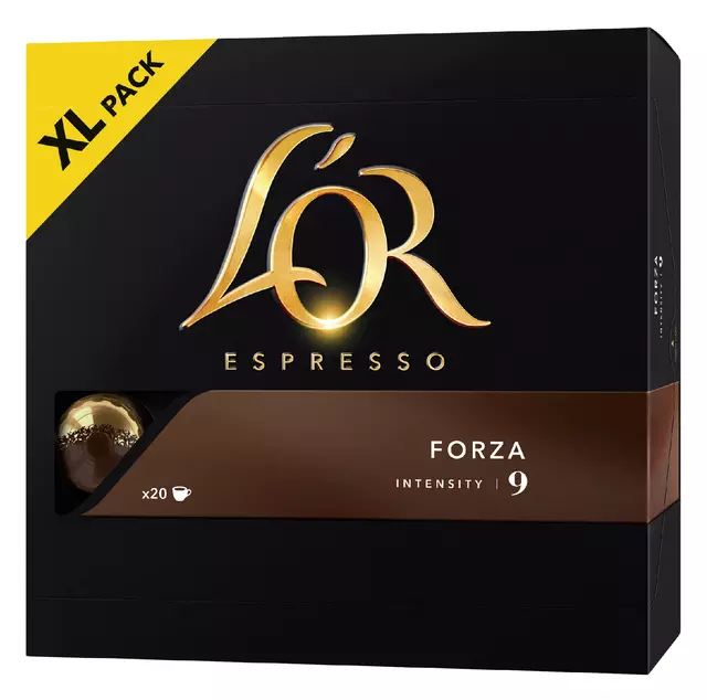 Een Koffiecups L'Or espresso Forza 20 stuks koop je bij Totaal Kantoor Goeree