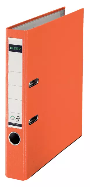 Een Ordner Leitz 1015 180° 52mm PP A4 oranje koop je bij Kantoorvakhandel van der Heijde