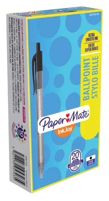 Een Balpen Paper Mate Inkjoy 100RT medium zwart koop je bij MV Kantoortechniek B.V.