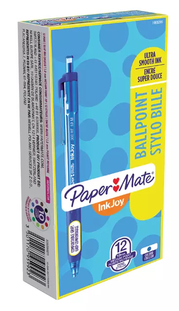 Een Balpen Paper Mate Inkjoy 300RT medium blauw koop je bij MV Kantoortechniek B.V.