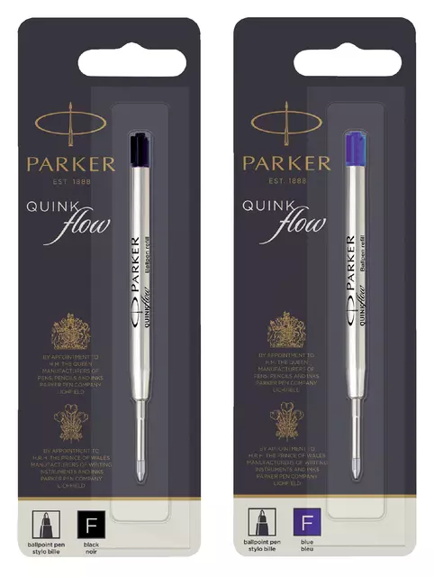 Een Balpenvulling Parker Quinkflow fijn zwart blister à 1 stuk koop je bij Unimark Office B.V.