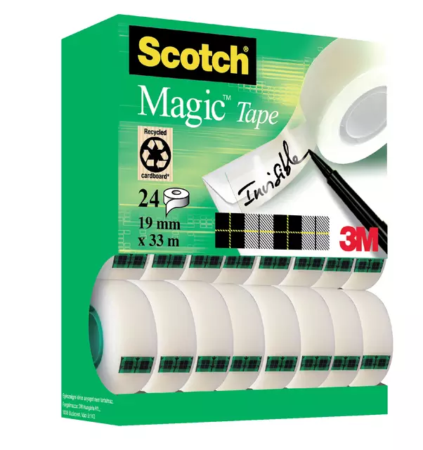 Een Plakband Scotch Magic 810 19mmx33m onzichtbaar mat 20+4 gratis koop je bij Klik Office BV