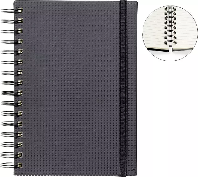 Een Notitieboek Quantore A5 spiraal tab lijn 192blz 80gr zwart koop je bij KantoorProfi België BV