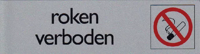 Een Infobord pictogram roken verboden 165x44mm koop je bij Van Leeuwen Boeken- en kantoorartikelen