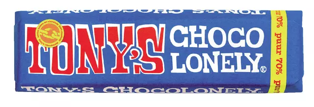 Een Chocolade Tony's Chocolonely puur reep 50 gr koop je bij Goedkope Kantoorbenodigdheden