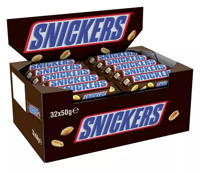 Een Snoep Snickers reep 32x50 gram koop je bij L&N Partners voor Partners B.V.