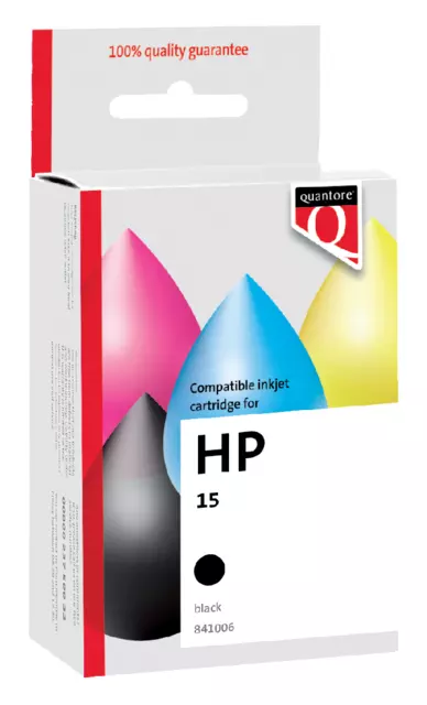 Inktcartridge Quantore alternatief tbv HP C6615D 15 zwart