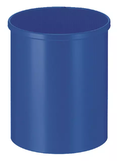 Een Papierbak VepaBins rond Ø25.5cm 15 liter blauw koop je bij Van Leeuwen Boeken- en kantoorartikelen