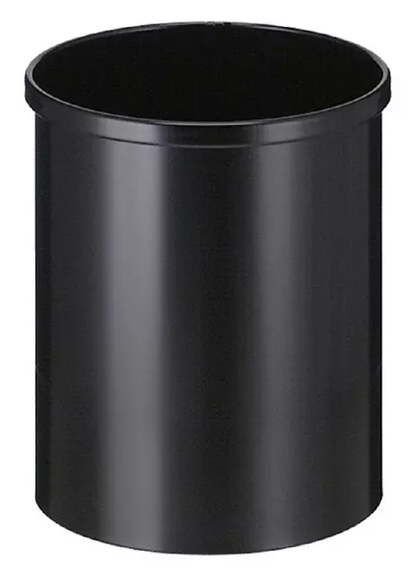 Een Papierbak Vepabins rond Ø25.5cm 15 liter zwart koop je bij Van Leeuwen Boeken- en kantoorartikelen