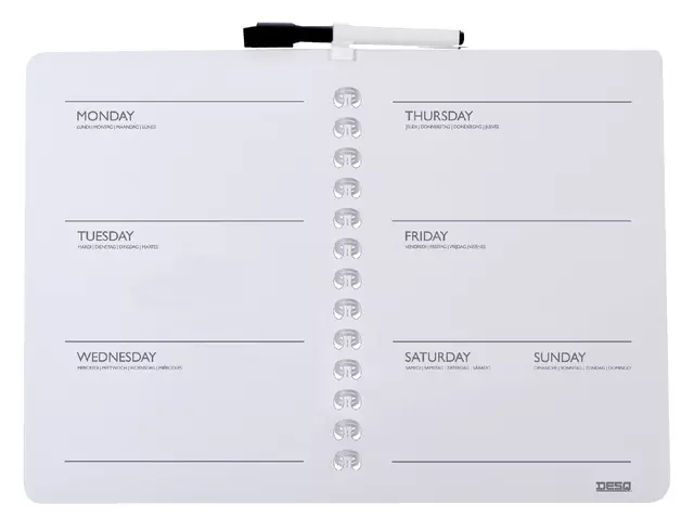 Een Planbord Desq week 28 x 40 cm magnetisch koop je bij EconOffice