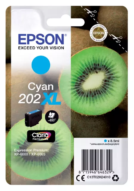 Inktcartridge Epson 202XL T02H24 blauw