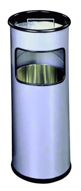 Een As-papierbak Durable 3330-23 rond zilver metallic koop je bij Van Hoye Kantoor BV