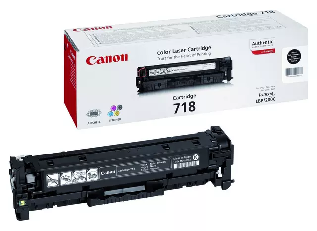 Een Tonercartridge Canon 718 zwart koop je bij De Angelot