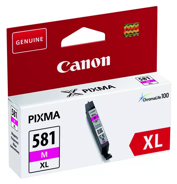 Een Inktcartridge Canon CLI-581XL rood koop je bij Kantoorvakhandel van der Heijde