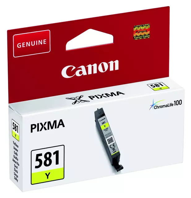 Een Inktcartridge Canon CLI-581 geel koop je bij Van Hoye Kantoor BV