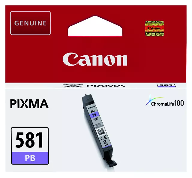 Een Inktcartridge Canon CLI-581 foto blauw koop je bij Goedkope Kantoorbenodigdheden