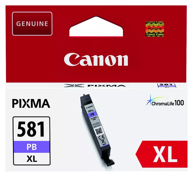 Een Inktcartridge Canon CLI-581XL foto blauw koop je bij MV Kantoortechniek B.V.