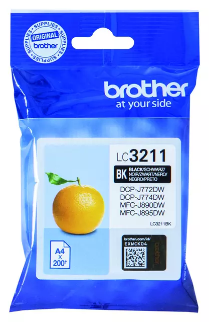 Een Inktcartridge Brother LC-3211BK zwart koop je bij KantoorProfi België BV