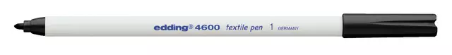 Een Viltstift edding 4600 textiel rond 1mm zwart koop je bij EconOffice