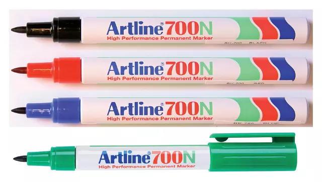 Een Viltstift Artline 700 rond 0.7mm groen koop je bij Van Hoye Kantoor BV